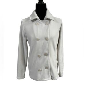 Mondetta Double Breasted Fleece Coat - Medium - Off White